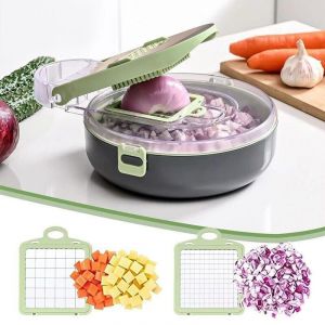Coupe Mandoline de Cuisine,Coupe Legume Manuel à Lames Remplaçables,Coupe Legumes Multifonctions,Decoupe Legumes pour Oignons,Légumes.