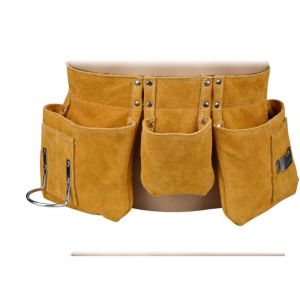 52x22cm Ceinture porte outils en cuir de qualité avec poches, ceinture ajustable en nylon, cadeau pour fête des pères pour bricoleur(se),