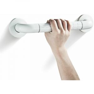 Barre d'Appui Antid&eacute;rapant - 38 cm Poign&eacute;e de Baignoire Douche Barre de S&eacute;curit&eacute; en Acier Inox Murale de Salle de Bain wc avec Lumineux Circles pour