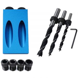 Kit de gabarit pour trous de poche, système de guide de perçage remplaçable, gabarit pour tourillons 6/8/10 mm, localisateur de trous de perçage