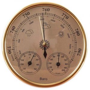 Barom&egrave;tre , Station M&eacute;t&eacute;o avec Barom&egrave;tre Et Thermom&egrave;tre Hygrom&egrave;tre, Station M&eacute;t&eacute;o Analogique Murale 3 en 1, pour L'int&eacute;rieur Et L'ext&eacute;rieur