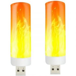 Lot de 10 ampoules LED USB effet flamme 5 W lumens Ampoules &agrave; effet flamme Ampoule &agrave; effet feu Ampoule LED effet flamme