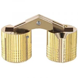 Alovez - 4pcs Charnière Cylindrique Charnière Invisible Porte Placard Armoire Meuble 16mm 180° Angle ouverture