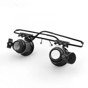 Langray - Loupes Loupe de tête led, bandeau mains libres led Lunettes 20X Loupe Horloger Loupe Réparation de montre Loupe Double yeux Bijoux Loupe