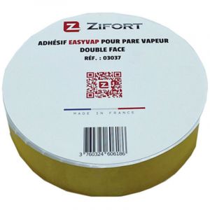 1 Rouleau Adh&eacute;sif Membrane pare-vapeur double face 40m X 38mm - Zifort