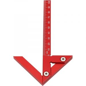 Centre Finder Jauge de Ligne Jauge de Ligne 105 Mm 45&deg; 90&deg; R&egrave;gle de Charpentier en Alliage D'aluminium R&egrave;gle de Ligne Outil de Mesure pour le Travail