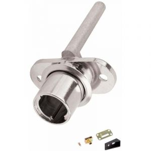 Serrure pivotante centrale de meuble &Oslash; 18mm sans cylindre ni tringle pour montage dans fa&ccedil;ade avant Bureau Caisson Armoire Casier Verrou S&eacute;curit&eacute;