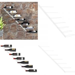 Vidaxl - Casier à vin mural pour 7 bouteilles Blanc Fer - casier à bouteilles - casiers à bouteilles - Home & Living - Blanc
