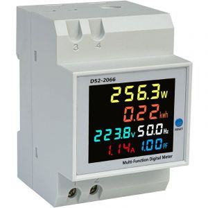 YMYNY Compteur d'énergie numérique AC40-300V 100A Compteur CA étalonné KWh Ampèremètre Voltmètre Compteur intermédiaire Courant DIN Type CT 56Vingt