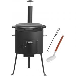 Kazan en fonte avec four Kazan ø 39,5 cm Marmite en fonte 19 L avec couvercle Chaudron - Bbq-toro