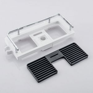 Tablette Support Douche, Etag&egrave;re Douche T&eacute;lescopique,Etag&egrave;re de Salle de Bain Aluminium Antirouille,Montage Sans Per&ccedil;age,Adapte Le Rail de