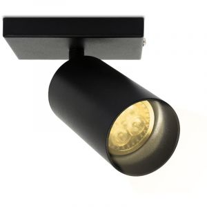 Tolletour - Spot de plafond tournante GU10 métal lustre plafond Plafonnier led noir Lampe à 1 flammes