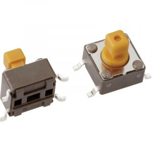 Mentor 1254.1207 1254.1207 Bouton-poussoir 12 V/DC 0.05 A 1 x Off/(On) à rappel 1 pc(s) D75552