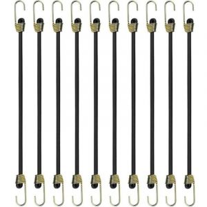 Tendeurs Elastique avec Crochets,10 pcs 24 cm Petite Corde Ajustable avec Attache Mini Sandow Bache en Caoutchouc Cordon de Bagage