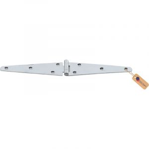 Charni&egrave;re de portail galvanoplastie 200 mm &ndash; penture bout droit renforc&eacute;e acier &eacute;lectro-plaqu&eacute; fixation portail/volet bois raccord charpente &ndash; GeZu