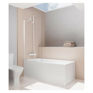 GME - Panneau fixe baignoire fix white 8 mm Mesure: 150x85 cm, D&eacute;cor&eacute;: Transparent