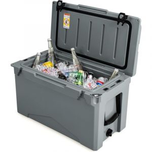 Costway - Glacière Isotherme Portable avec Bouchon de Vidange et Porte-gobelets, Glacière Rigide Rétention de Glace de 5 à 7 Jours pour Camping