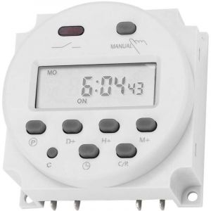 Commutateur de synchronisation 12VDC 16A commutateur de relais de temps LCD &eacute;lectronique num&eacute;rique programmable LCD microscope num&eacute;rique commutateur