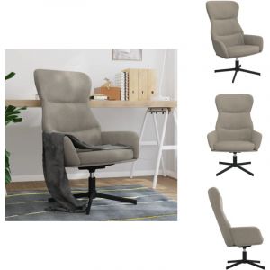 Chaise de relaxation Gris clair Velours - Chaise Relaxante - Fauteuil Relaxant - Chaise Velours - Chaise Pivotante - Chaise Design