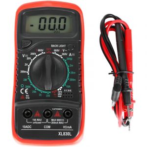 Jeffergarden - Multim&egrave;tre num&eacute;rique lcd portable XL830L, voltm&egrave;tre, amp&egrave;rem&egrave;tre, ohmm&egrave;tre, testeur de tension de courantXL830L rouge