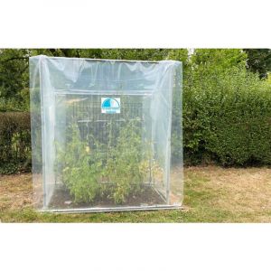 Serre de jardin dim. 1L x 1,73l x 2,03H m b&acirc;che PE 200&micro; haute densit&eacute; transparente structure tubes acier galvanis&eacute; - Serre Abri Potager