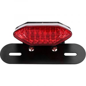Universel Vintage moto led feu arrière clignotant lampe feu arrière convient pour YamahaRed