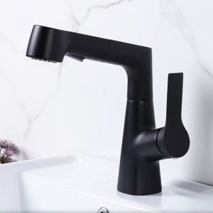 Robinet de Salle de Bain Avec Douchette Extractible, Ultrixe Mitigeur de lavabo Avec 2 Modes de Pulv&eacute;risation, Soulevable Robinet Lavabo, Adapt&eacute; Pour