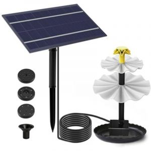Fontaine Solaire Exterieure De Jardin, Pompe Bassin Solaire, Fontaines Ext&eacute;rieures Oiseaux, Pompe Arrosage Solaire Bassin Exterieur D&eacute;co Fontaine Eau