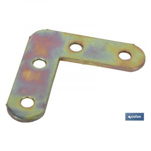 &Eacute;querre m&eacute;tallique plate de 60 mm en acier zingu&eacute; pour le renforcement de meubles