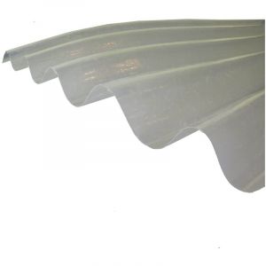 Plaque polyester ondulée (go 177/51 - grandes ondes) - Coloris - Translucide, Largeur totale de la plaque - 92cm, Longueur totale de la plaque - 1.52m
