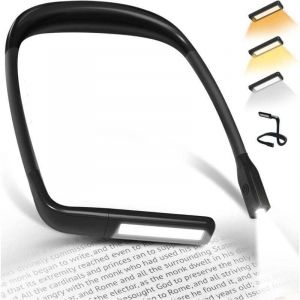 ZVD-Liseuse Lampe de Lecture de Cou - Rechargeable Lampe Lecture au Lit, 3 Couleurs Liseuse LED Flexible Lampe Tour de Cou pour Livre Tricoter