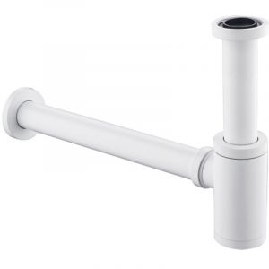 Siphon Pour &Eacute;viers, Universel Pour &Eacute;viers Et Lavabos, &Eacute;vacuation Avec Siphon, Siphon &Agrave; Bouteille En Blanc