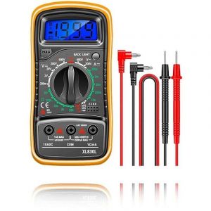 Digital Multimeter Voltmeter - Multim&egrave;tre Num&eacute;rique - Voltm&egrave;tre avec Double Fusibles - Multim&egrave;tre Portable avec Affichage LCD Tension AC/DC/DC,