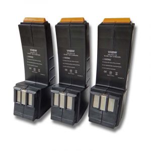 Vhbw - 3x Batterie compatible avec Festo / Festool CDD12FX, CDD12ESC, CDD12ES, CDD12MH outil électrique (2100 mAh, NiMH, 12 v)