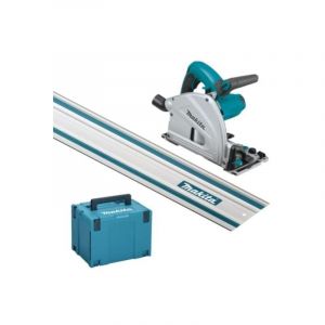 Scie circulaire plongeante Makita 1300W 165MM en coffret mak-pac + Rail de guidage 1400 mm - SP6000J1