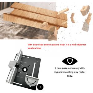 Lot de 3 plaques d'insertion pour table de toupie, alliage d'aluminium, fraiseuse à bois, planche à bascule, machine de découpe, outil auxiliaire de