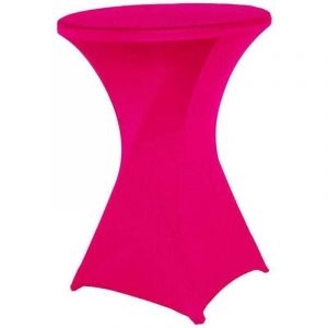 Housse de Table de bistrot - Mange Debout - Deco Cocktail - Stretch Spandex （rose rouge） 60cm&times;110cm