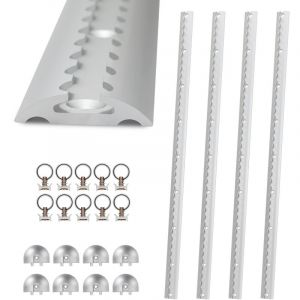 RAIL D'ARRIMAGE, Set de rail, Aluminium, Arrimage du chargement, 4×1M