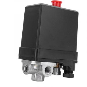 Kkmoon - Interrupteur à Pression Vertical 380V Triphasé 4 Orifices - Valve de Commande G1/4'' pour Compresseur à Air - Haute Précision, Réglable,