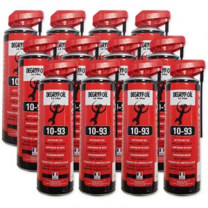 Carton de 12 aerosols, nettoyant freins, embrayage Degryp Oil