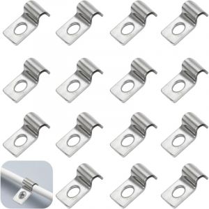 100 Pi&egrave;ces Attache de Fixation pour Tube en U, Serrage Inox Clips,pour La Fixation de C&acirc;bles,Tuyaux,Grillage Rigide(4mm)