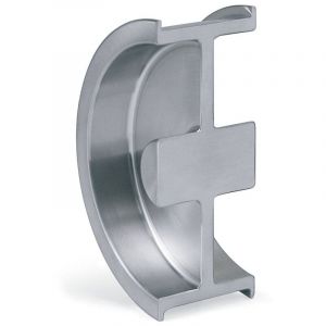 Didheya - Poignée Demi-Lune Pour Inox Mat 35 mm - luna - Poignée sur chant pour portes coulissantes