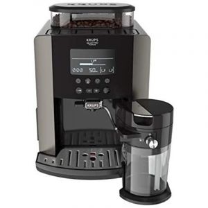 Krups Essential EA819E - Machine &agrave; expresso - 1,7 L - Caf&eacute; en grains - Broyeur int&eacute;gr&eacute; - 1450 W - Noir (EA 819E)