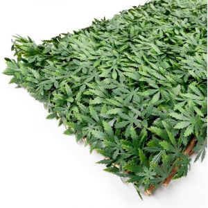 Emmevi Mv S.p.a. - Haie Artificielle Extensible Feuilles 3D Cl&ocirc;ture 100x200 cm S&eacute;par&eacute; Diviseur Treillis En bois