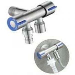 Vanne de d&eacute;rivation Vanne d'angle Laiton Universel 1/2" Robinet d'Arretz de R&eacute;gulation avec Poign&eacute;e pour Douchette WC, Machine &agrave; Laver, Toilettes,