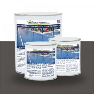 Matpro - Mortier &eacute;poxy color&eacute; autolissant pour sols - 10 Kg Gris basalte