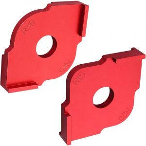 Rhafayre - Calibres d'Angle, Lot de 2 Gabarits de Défonceuse d'Angle Modèles de Routeur de Gabarit pour Outil de travail du bois