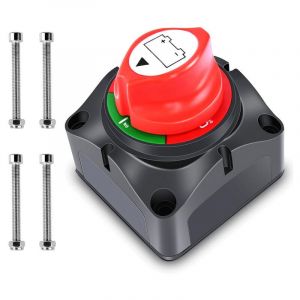 Coupe Circuit de Batterie 12V - 48V Interrupteur Isolateur de Batterie, Interrupteur de Déconnexion de Batterie étanche 275A Commutateur d'Isolateur