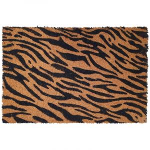 Tapis coco 5334 zebre 40X60 zebre ecru et noir BTB 102880
