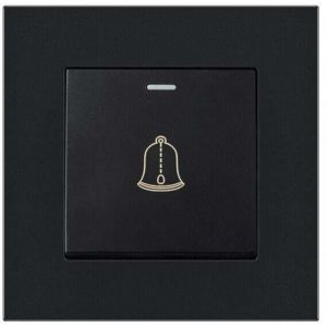 Bouton de sonnette ext&eacute;rieur, interrupteur de sonnette 220-250V avec panneau en verre tremp&eacute;. Ce bouton poussoir de carillon &eacute;tanche fonctionne sans